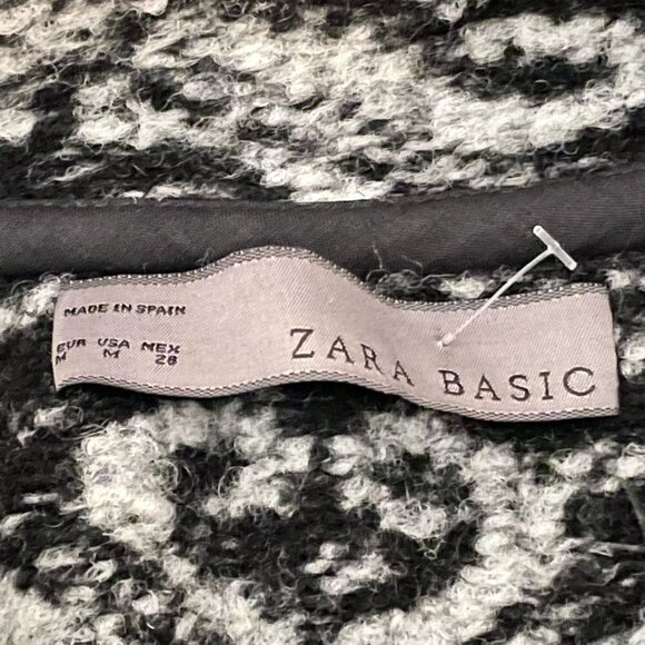 Zara Fair Isle Reindeer Wool Blend Vest M Faux Fur Hood Nordic Holiday Après Ski - Picture 8 of 11